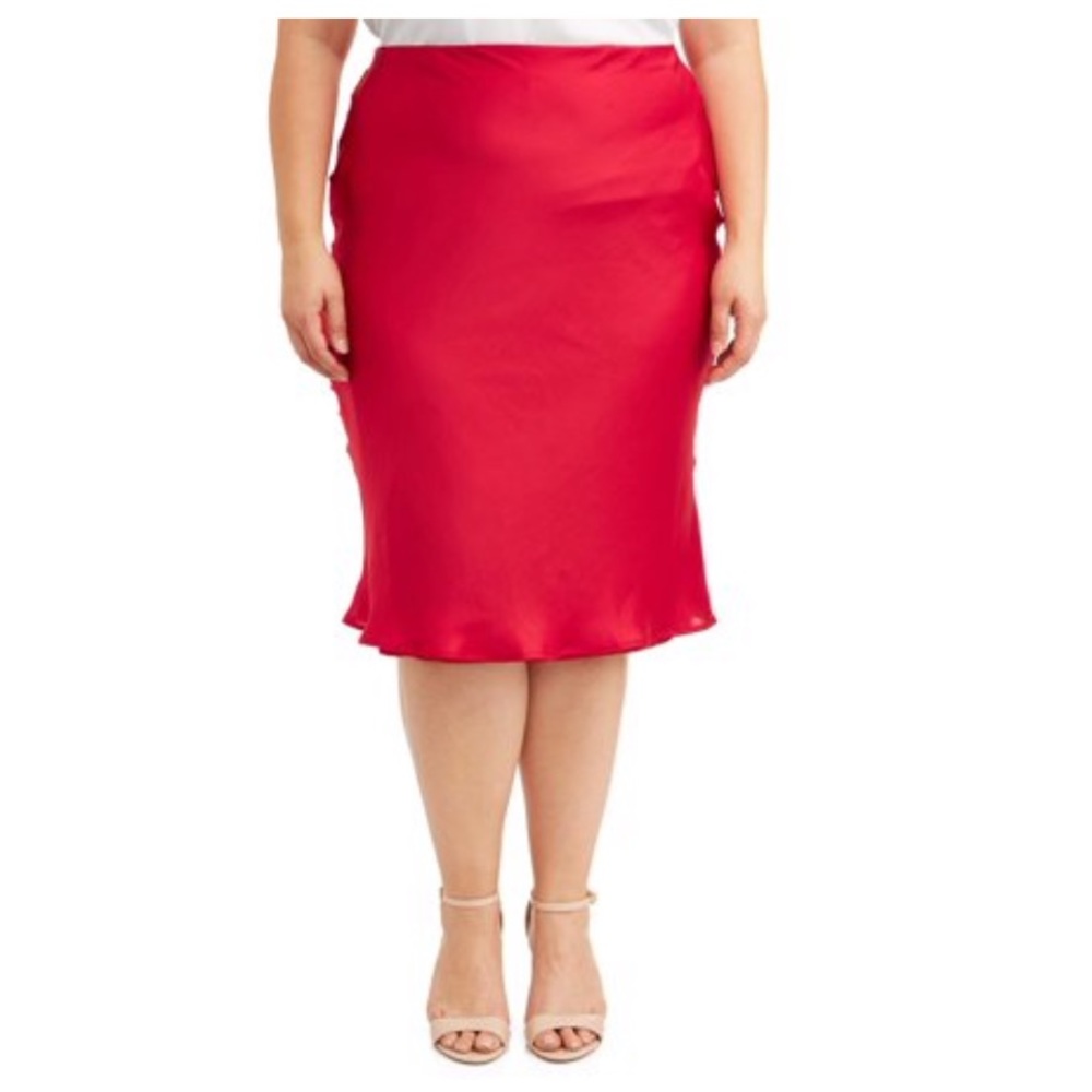 Satin Midi Skirt